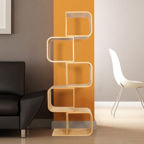 PRICES MAY VARY. [Creative S-shaped Bookshelf]: The decorative geometric bookcase has a modern style S-shape design that makes it possible to store books, CDs, vases, ornaments and other things while it can decorate the room well, it can easily display collections and has an open design. [Multifunctional Organizer]: This cube storage cabinet can be used in many places, because it is not only a collection display shelf, but also a bookshelf, and can be disassembled into 1-Tier book shelf as a sma Standing Book Shelf, Collection Display Shelves, Neon Cowgirl, Bookcase Organization, Painted Coffee Tables, 70s Home, 70s Home Decor, Home Office Living Room, Bedside Table Storage