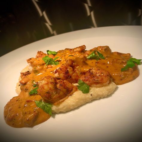 - Shrimp and smoked Grits with Tasso Gravy Grits And Gravy, Shrimp And Grits With Tasso Gravy, Tasso Gravy, Smoked Gouda Grits Recipe, Cajun Cooking Recipes, Easy Shrimp And Grits, Shrimp Grits Recipe, Brown Gravy Recipe, Seafood Meals