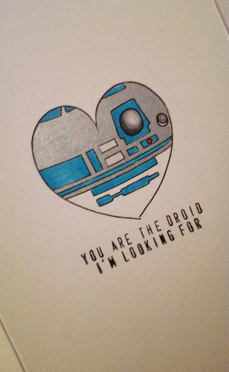 Star Wars Star Wars Zeichnungen, Star Wars Valentines, Valentine Love Cards, Star Wars Love, Star Wars R2d2, Star Wars Drawings, Cuadros Star Wars, My Funny Valentine, Star Wars Humor