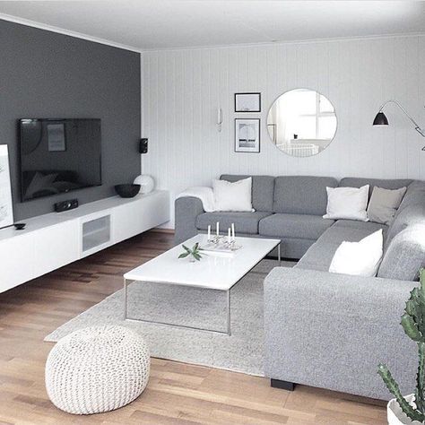 Gray Living Room Design, Bilik Idaman, Minimalist Living Room Design, Contemporary Living Room Design, Elegant Living Room Design, Modern Minimalist Living Room, تصميم للمنزل العصري, Design Salon, Hiasan Bilik