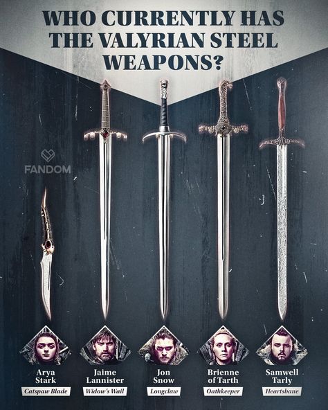 Valyrian Steel, Game Of Thrones Facts, Game Of Thrones Poster, Game Of Thrones Artwork, Game Of Thrones Tv, Got Game Of Thrones, Game Of Thrones Quotes, Game Of Thrones Funny, Got Memes