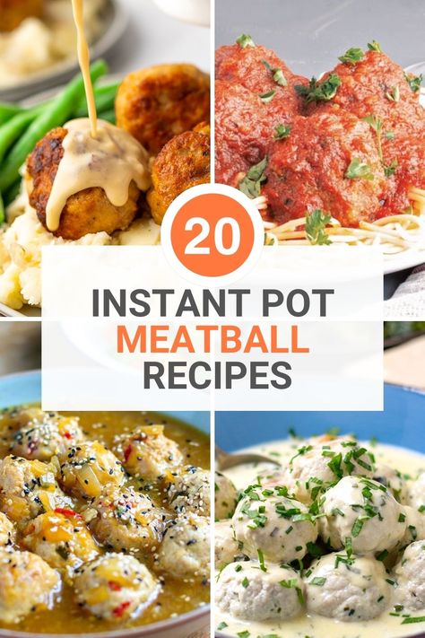 Meatballs are a staple meal to cook in the Instant Pot. The great thing about them is that you can often just dump in the ingredients and forget about it. It doesn't get much simpler than that. Meatball Dinner Ideas Instant Pot, Meatballs Ninja Foodi, Instant Pot Chicken Meatballs, Ip Meatballs, Instant Pot Meatballs Frozen, Meatballs In Instant Pot, Instant Pot Frozen Meatballs, Pressure Cooker Meatballs, Instant Pot Meatballs