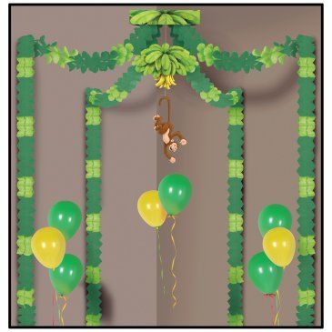 Jungle Monkey Party Canopy, 74768 Baby Shower Monkey Theme, Monkey Decorations, Party Canopy, Jungle Monkey, Monkey Party, Hanging Monkey, Monkey Baby Shower, Jungle Theme Parties, Jungle Theme Birthday