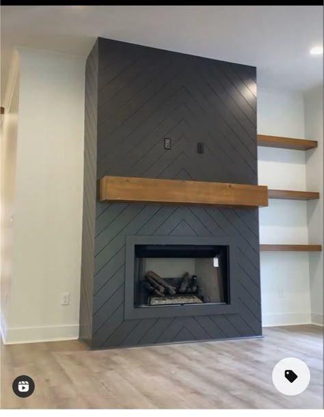 Fireplace Accent Walls, Fireplace Feature Wall, Basement Ideas Man Cave, Minecraft Basement, Build A Fireplace, Fireplace Built Ins, Bar Basement, Bedroom Fireplace, Decor Fireplace