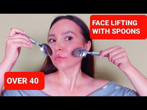 Spoon Facial Massage Tutorial Remove Face Wrinkles, Double chin and Facial Swelling with Spoon - YouTube Face Bloat, Facial Swelling, Massage Tutorial, Facial Puffiness, Facial Massage Techniques, Ice Facial, Street Music, Face Yoga Exercises, Face Yoga Facial Exercises