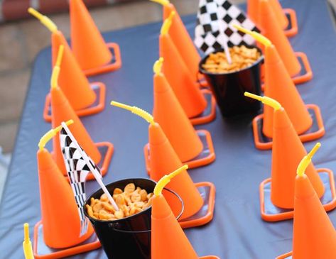 Disney Cars / Birthday "Logans Cars Party" | Catch My Party Race Theme, Blaze Birthday Party, Blaze Party, Blaze And The Monster Machines Party, Blaze Birthday, Racing Party, Car Birthday Party, Road Rally, Hot Wheels Birthday