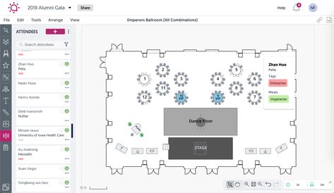 Free Event Planning Software & Tools for Planners Event Floor Plan, Event Planers, Event Layout, Mission Projects, Party Layout, Gala Ideas, Floor Plan Layout, Design Event, Free Event