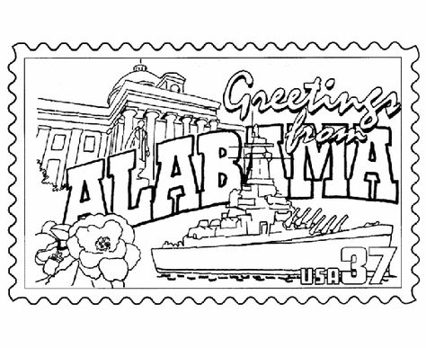 Alabama State Flower Coloring Page Preschool Geography, Usa Geography, Dr Seuss Coloring Pages, State Project, Veterans Day Coloring Page, Alabama History, Football Coloring Pages, Disney Princess Colors, Kindergarten Coloring Pages