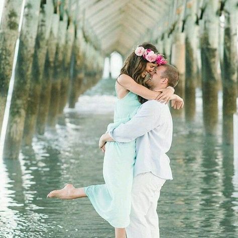 #wedding #husband #wife #bride #groom #brideandgroom #flowers #love #reallove #kiss #purelove #couplegoals #couple #relationshipgoals #relationships Beach Pier, Floral Crowns, Romantic Boho, Beach Wedding Photos, Folly Beach, Charleston Wedding Photographer, Engagement Photos Fall, Beach Engagement Photos, Branch Design