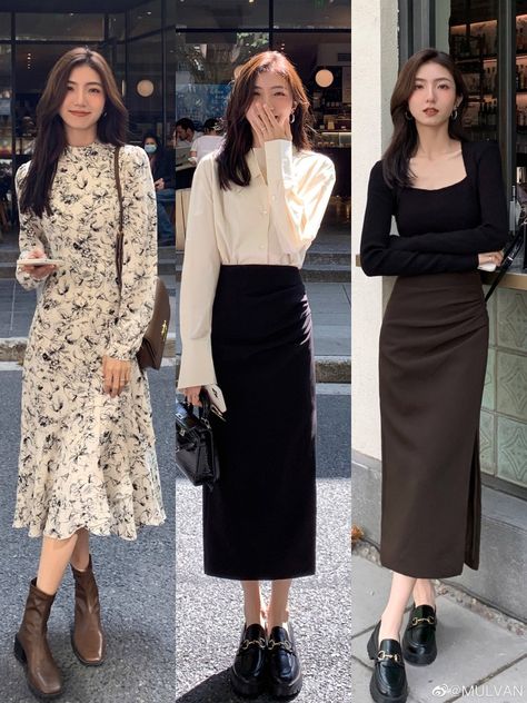 Quiet Luxury Fashion Petite, Chic Korean Outfits, Korean Office Style Work Outfits, Elegant Korean Outfit, Classy Korean Outfits, Korean Modest Fashion Outfit, Korean Outfits Elegant, Korean Office Look, Office Wear Korean