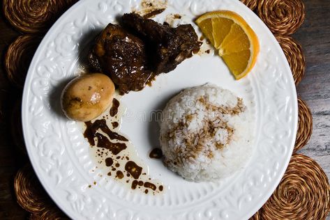 Adobo. Chicken pork adobo with egg, a filipino traditional dish , #ad, #pork, #adobo, #Adobo, #Chicken, #traditional #ad Adobo Plating, Adobo Fried Chicken, Adobo Aesthetic, Adobo Chicken And Rice, Skillet Chicken Adobo With Coconut Rice, Adobo Picture, Pork Adobo, Adobo Chicken, Adobo