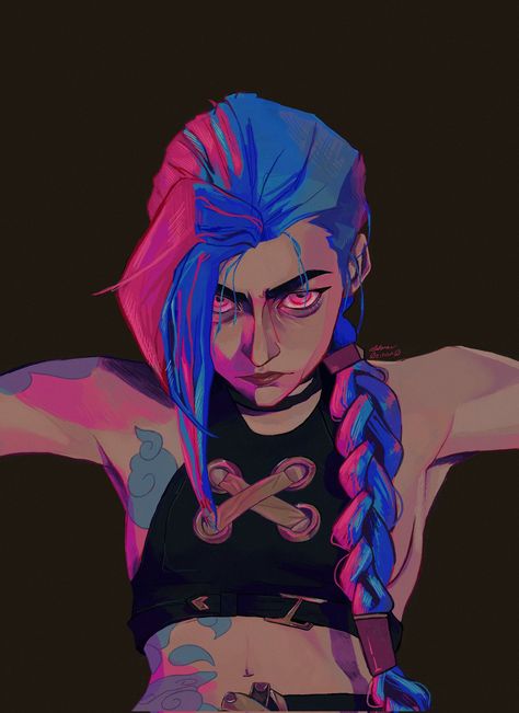 Powder Arcane Fanart, Jinx Arcane Drawing, League Of Legends Drawing, Jinx Drawing, Jinx Fanart, Legend Drawing, Jinx League Of Legends, League Of Legends Characters, Best Anime