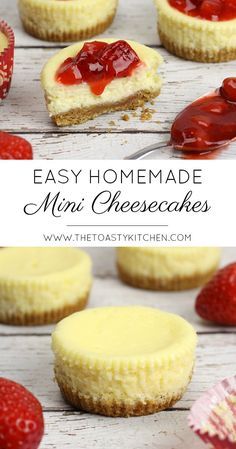 Homemade Mini Cheesecake, Cheesecakes For Weddings, Mini Christmas Cheesecake Recipes, Mini Cheese Cakes Recipes, Mini Cheesecakes Wedding, Cheesecake Mini Cups, Mini Cheesecake Recipes Easy, Classic Cheesecake Recipes, Cheesecakes Cupcakes