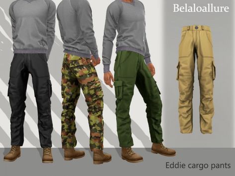 Clothing: Eddie cargo pants by belal1997 from The Sims Resource • Sims 4 Downloads Sims 4 Mens Cargo Pants, Sims 4 Men Clothing, Male Pants, Sims 4 Male Clothes, Free Sims 4, The Sims 4 Packs, Sims 4 Downloads, Sims Four, Sims4 Clothes