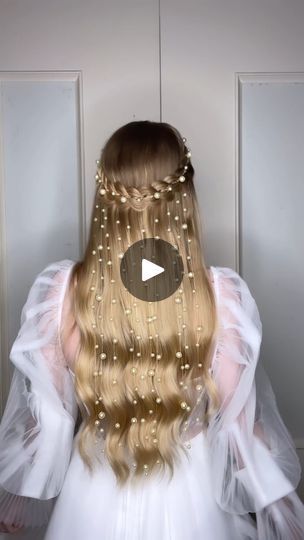 Fairy Tale Hairstyles, Hairstyle Fairy, Pregnancy Hairstyles, Bead Hair, Hairstyle Hairstyle, Fairytale Stories, Easy Updos, Hair Creations, Christmas Hairstyles