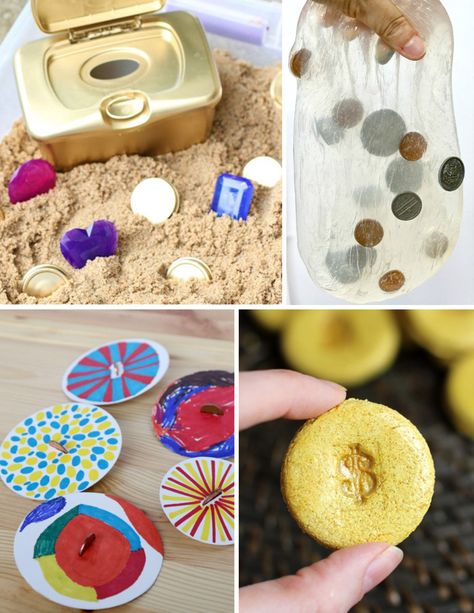 20 money crafts and activities for kids Money Crafts For Preschoolers, Coin Crafts Ideas, Play For Preschoolers, Money Craft, Owl Room, Coin Crafts, No Tv, Mommy Hacks, Stem Ideas