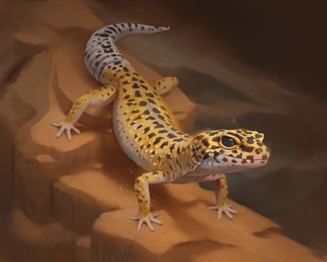 ArtStation - Leopard gecko, Mari-Liis Kirsimägi Gecko Art, Cat Portrait Painting, Dog Portraits Art, Leopard Gecko, Interior Design Art, Portraits From Photos, Cat Portraits, Digital Portrait, Animal Planet