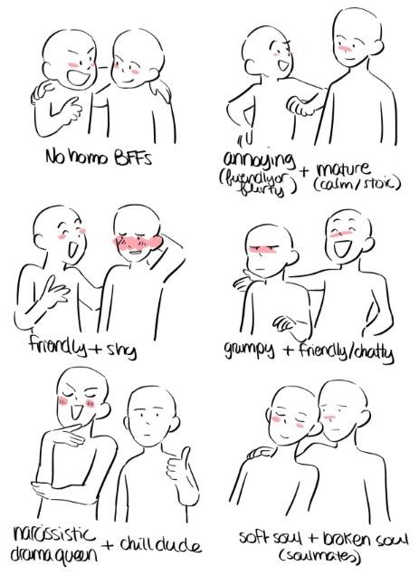 Types Of Dynamic Duos Drawing, Draw Your Squad Couple, Cartoon Couple Reference, Friendship Types Drawing, Opposites Attract Ship Dynamic, Relationship Dynamic Poly, Golden Retriever X Black Cat Ship Dynamic, Types Of Relationships Drawing, Different Types Of Couples