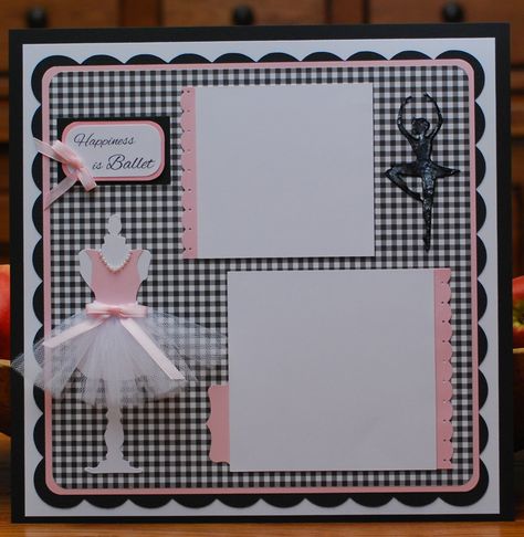 Ballet scrapbook page by A Page Dancing Scrapbook Layouts, Ballet Scrapbook Ideas, Ballerina Scrapbook Layouts, Dance Scrapbook Ideas, Ballet Scrapbook Layouts, Dance Scrapbook Layouts, Scrapbook Ballet, Scrapbooking Dance, Dance Scrapbook