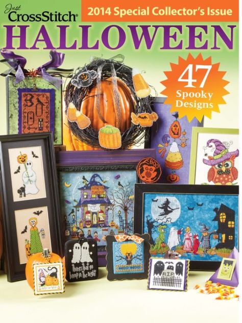 Seasonal Signs, Cross Stitch Halloween, Horror Crafts, Halloween Cross Stitch Charts, Cross Stitch Gallery, Halloween Cross Stitch, Stitch Halloween, Halloween Cross Stitch Patterns, Cross Stitch Magazines