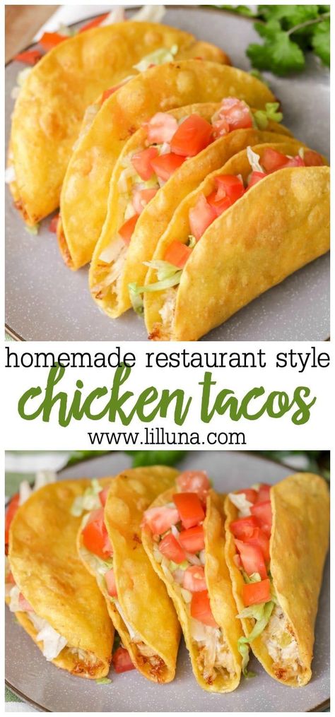 Tacos Easy, Simple Foods, Chicken Tacos Easy, Mexican Night, Shredded Chicken Tacos, Recipes Savory, Chicken Taco Recipes, Low Carb Tacos, Taco Recipes