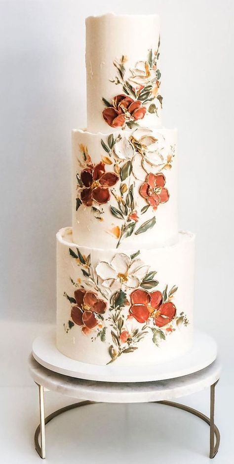 Rustic Wedding Cakes 2024: Elegant, Natural & Unique Designs Wedding Cakes Designs, Bodas Boho Chic, Elegant Cake, Wedding Cake Flavors, Fall Cakes, Wedding Cake Rustic, Fall Wedding Cakes, Cake Trends, Dessert Cake