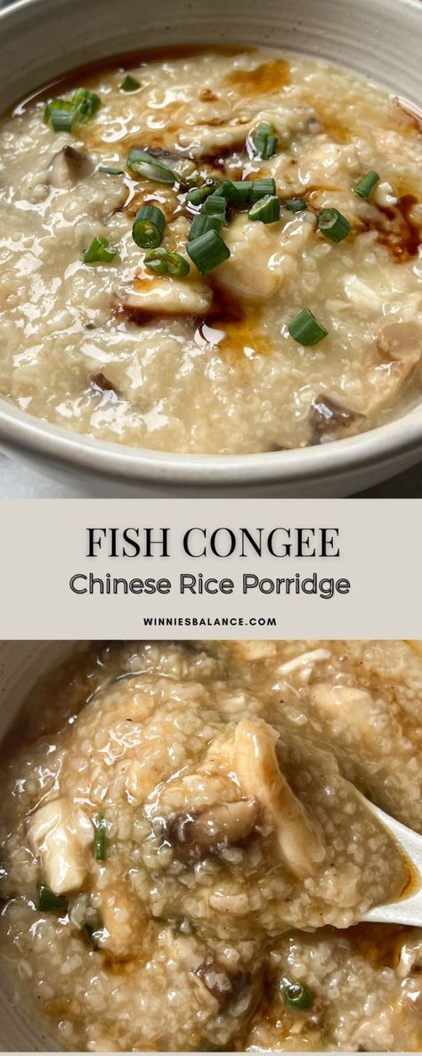 Fish Congee (Chinese Rice Porridge) Japanese Porridge Recipes, Millet Congee, Oatmeal Congee, Congee Recipe Breakfast, Seafood Porridge, Instant Pot Congee, Fish Congee, Marinated Fish, Congee Recipe