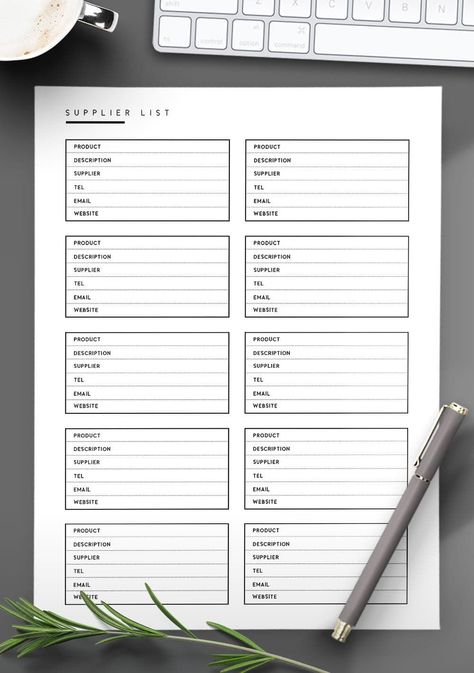 This vendor contact list template is the perfect tool for any small business. Keep a track of your business suppliers with this free printable supplier contact list. #businessprintables #businessprintablesfree #freeprintablecontactlist #vendorcontractlisttemplate #businesssuppliercontactlist Supplier List Template, Business Contact List Template, Free Printable Contact List, Free Order Forms For Craft Business, Client List Template, Business Templates Free Printables, Business Binder Printables Free, Business Binder Organization, Contact List Printable Free