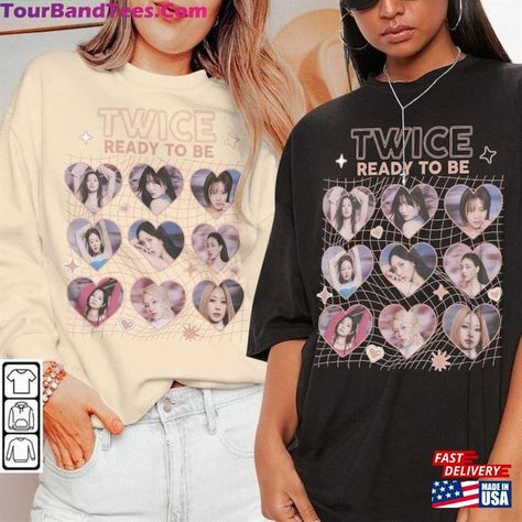 Vintage Twice Kpop Shirt Ready To Be Gift Fan Inspired Clothing Graphic Unisex Bootleg Hoodie Classic Check more at https://tourbandtees.com/product/vintage-twice-kpop-shirt-ready-to-be-gift-fan-inspired-clothing-graphic-unisex-bootleg-hoodie-classic/ Twice Clothing, Kpop Tshirt, Kpop Shirts, Retro Graphic Tees, Twice Kpop, Vintage Band, Unisex Gifts, Vintage Sweatshirt, Top Trends