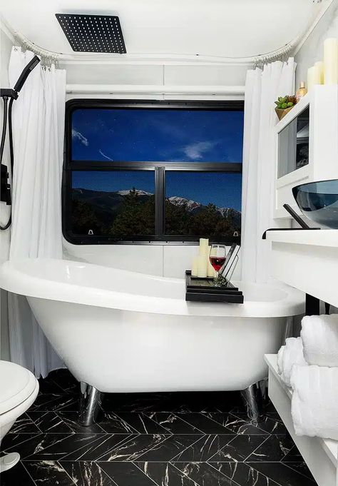 Rv Bathrooms, Montana Fifth Wheel, Camper Trailer Remodel, Diy Camper Remodel, Keystone Rv, Buying An Rv, Rv Renovations, Camper Living, Camper Renovation