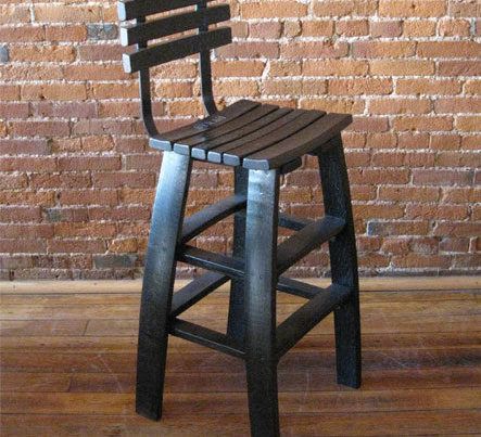 Fire For Hire, Stool With Back, Barrel Bar, Metal Braces, Whisky Barrel, Barrel Stave, Bar Stools With Backs, Chair Stool, Wooden Barrel