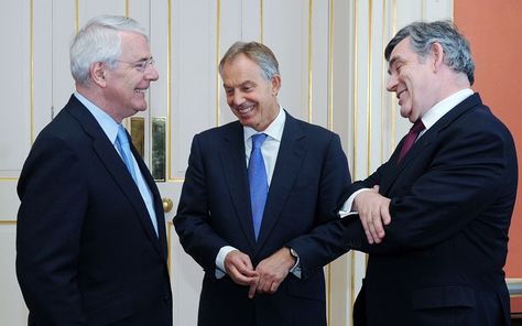 Former Prime Ministers Sir John Major, Tony Blair and Gordon Brown chat at Number 10 10 Downing Street, John Major, Gordon Brown, Downing Street, Tony Blair, Sky News, Bbc Radio, Living History, Prime Minister