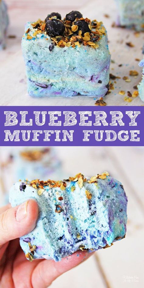 Blueberry Muffin Fudge, Funky Desserts, Blueberry Fudge, Fudge Ideas, Fantastic Fudge, Banana Fudge, Cake Batter Fudge, Easy Fudge, Homemade Fudge Recipes