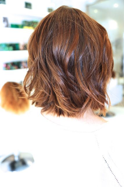 Box No. 216. i like the layers in back. Makes me want short hair again.: Short To Shoulder Length Hairstyles, Back Of Bob Haircut, Bob Haircut Back View, Auburn Bob, Modern Shag Haircut, Modern Shag, Color Balayage, Shaggy Haircuts, Modern Haircuts