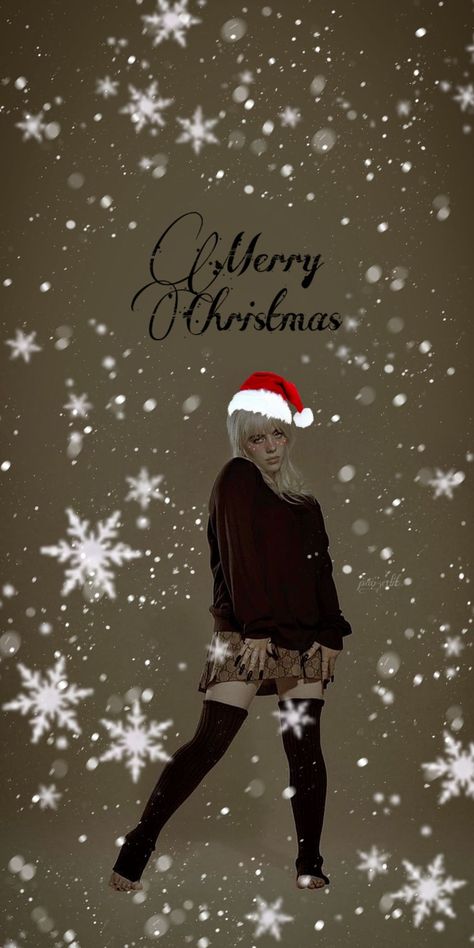 Christmas Billie Eilish Wallpaper, Billie Eilish Christmas Wallpaper, Christmas Billie Eilish, December Wallpaper, Beach Wallpaper, Pisco, Christmas Background, Christmas Wallpaper, Billie Eilish