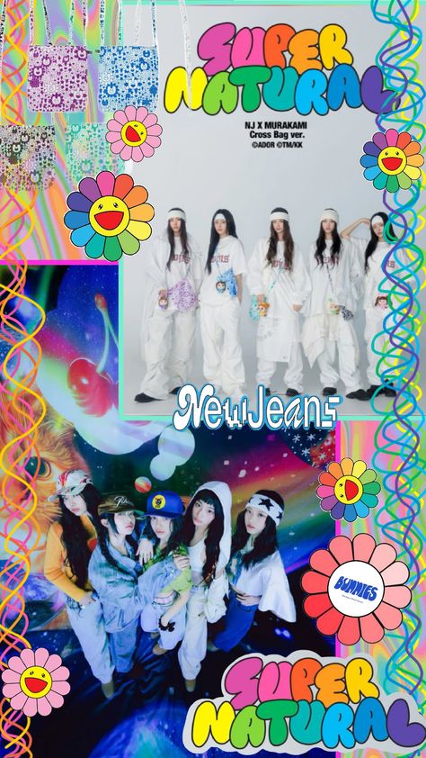 Newjeans 💖 #newjeans #supernatural #murakami #bunnies #loveeee #kpop Takashi Murakami, Journal Themes, Cool Animations, Graphic Poster, Design Inspo, New Day, Supernatural, Anime