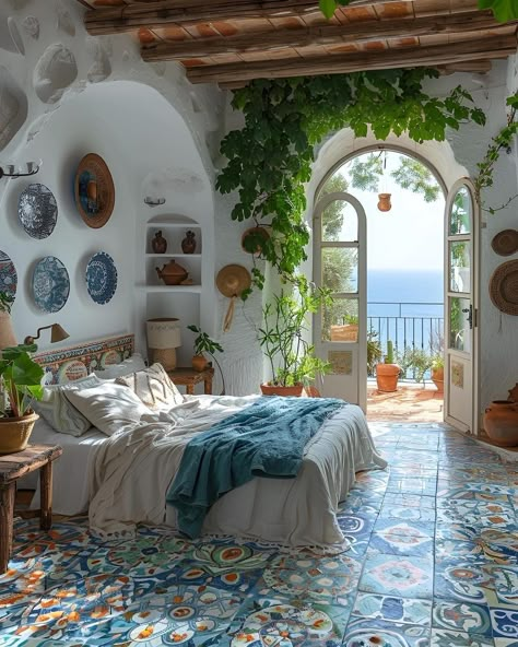 Goa Villa, Italy House, Dream Life House, Dekorasi Kamar Tidur, Getaway Cabins, Italian Home, Dream House Rooms, Mediterranean Home, Mediterranean Homes