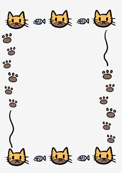 cartoon kitten border,cute cat footprints border,kitten fish border,cartoon decorative border,cute border,animal border,cat clipart,border clipart,cute clipart Cat Border, Cats And Humans, Cat Footprint, Cartoon Kitten, Cute Border, Border Clipart, Cute Borders, Cat Frame, Cat Background