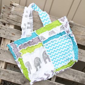 Elephant Diaper Bag by A Vision to Remember Diaper Bag Pattern, Diaper Bag Sewing Pattern, Rag Quilt Patterns, Handmade Elephant, Baby Shower Gifts For Boys, Quilts For Sale, Baby Diaper Bags, Baby Diaper, Grey Baby