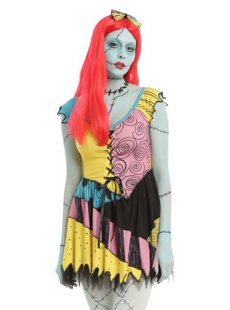 The Nightmare Before Christmas Sally Cosplay Dress | Hot Topic Sally Cosplay, Sally From Nightmare Before Christmas, The Nightmare Before Christmas Sally, Nightmare Before Christmas Costume, Sally Dress, Sally Costume, Nightmare Before Christmas Sally, Insane Asylum, Dresses And Tights