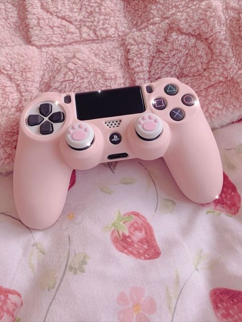 Pink Playstation Controller, Pink Ps4 Controller, Playstation Controller Aesthetic, Gaming Console Aesthetic, Playstation 4 Aesthetic, Ps4 Controller Aesthetic, Gaming Controller Aesthetic, Aesthetic Controller, Pink Game Controller