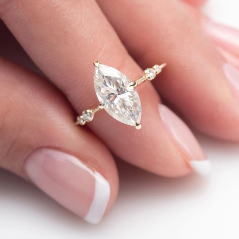 Marquise Engagement Ring, Milgrain Ring, Cute Engagement Rings, Future Engagement Rings, Engagement Rings Marquise, Dream Engagement, Dream Engagement Rings, Marquise Diamond, Gold Wedding Rings