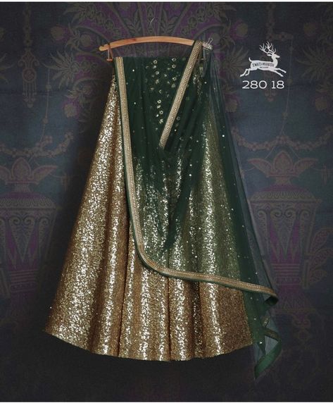 Dark Green Lehenga, Sequence Skirt, Green Lehenga Choli, Kids Lehenga Choli, Sabyasachi Lehenga, Party Wear Lehenga Choli, Bollywood Dress, Bollywood Lehenga, Lengha Choli