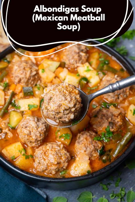 Albondigas soup is a hearty and comforting Mexican soup made with flavorful, juicy meatballs in a delicious tomato-based broth. It’s also packed full of veggies for a balanced meal the entire family will enjoy.