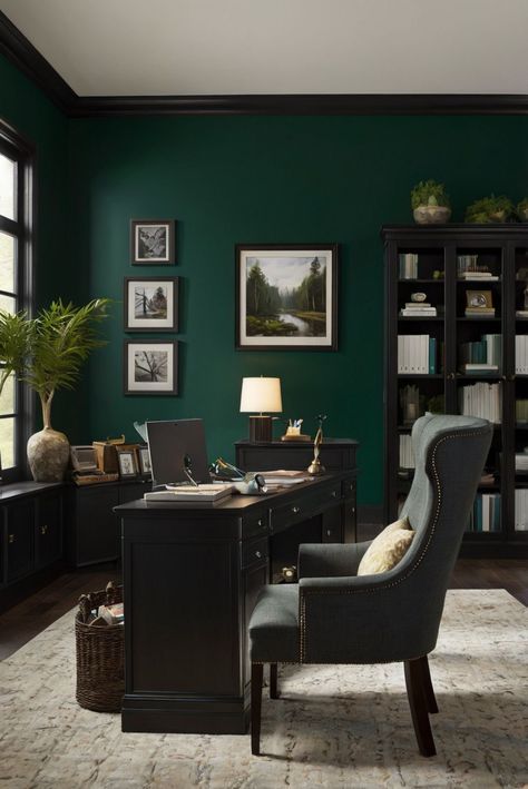 Step into the enchanted realm of Black Forest Green (2047-10) with our top pick for nature-inspired drama in 2024. Explore interior designer routines and décor tips for an elegant touch of nature. #Ad #homedecor #homedesign #trendgirlApartment #Painthome #interiorarchitecture Wall Colors Green Room Colors
Bright Room office Colors
Apartment Renovation
Home office Remodeling
Modern Paint Colors
2024 Green Library Room Paint Colors, Forest Green Office Walls, Behr Emerald Green Paint Colors, Forest Green Interior Design, Green Paint Office, Hunter Green Office, Emerald Green Paint Colors, Emerald Green Office, Office Dark Green