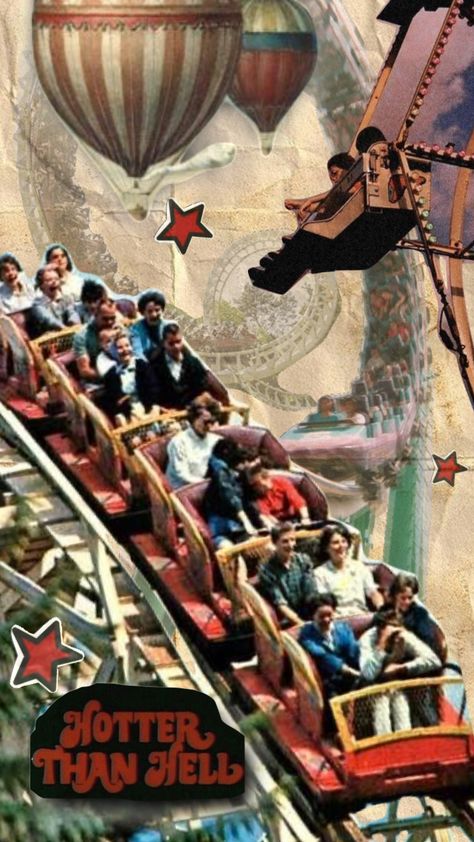 #aesthetic #themepark #amusementpark #rollercoasters #collage Rollercoaster Project, Rollercoaster Aesthetic, Amusement Park, Roller Coaster, Theme Park, Scrapbooking, Collage, Pins, Art