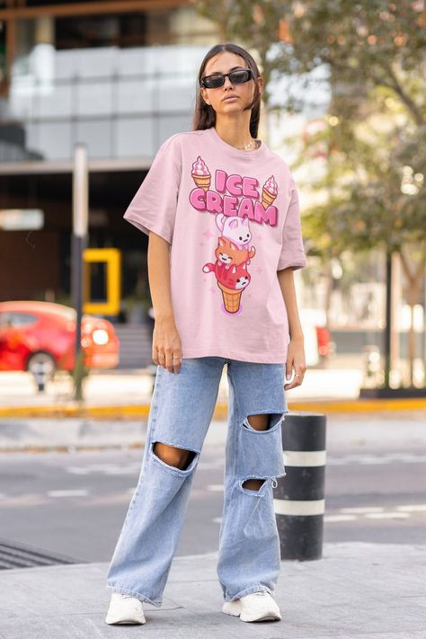 Tshirt Aesthetic Outfit, Kawaii Clothes Pastel, Pastel T Shirt, Pastel Tshirt, Clothes Pastel, Kawaii Tshirt, Pastel Clothes, Pastel Goth Shirt, Kawaii Tops