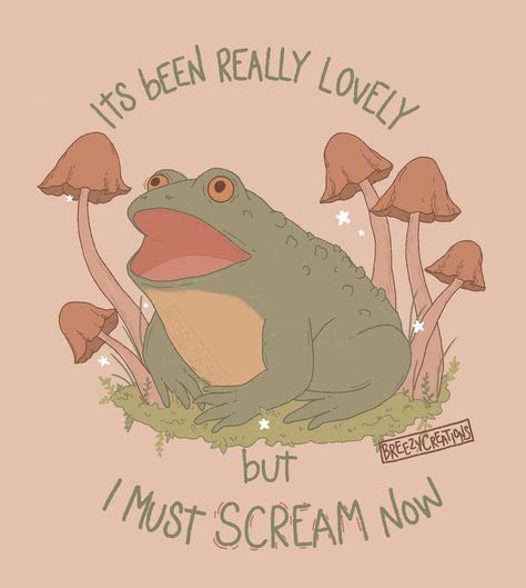 Random Posters, Local Cryptid, Lesbian Humor, Frog Illustration, Witch Stuff, Frog Art, A Frog, Frog And Toad, Cute Frogs