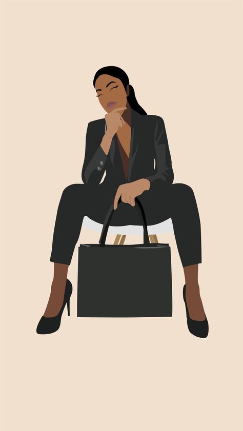 Business Woman Art Illustration, Business Art Illustration, Pretty Woman Illustration, Business Woman Stickers, Independent Woman Illustration Art, Business Women Cartoon, Social Media Illustration Art, Working Women Illustration Art, Business Women Wallpaper