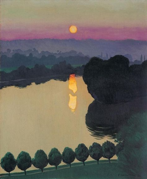 Felix Vallotton, Moonlight Painting, Magic Realism, Post Impressionism, Classic Paintings, Daily Art, Art Abstrait, Impressionism, Art Inspo